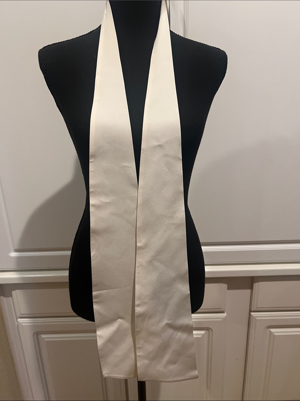 Women's Cream Scarf Tie - Versatile Accessory